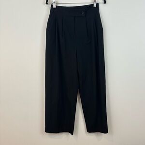 Zara | Black Wide Leg Pants High-Waisted Relaxed Fit Pleated Size Small